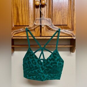BALANCE ATHLETICA- NOW VITALITY Emerald Green Leopard Sports Bra